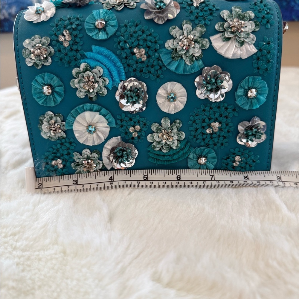 MICHAEL Michael Kors NWOT Teal Floral Crossbody Bag - Picture 7 of 10